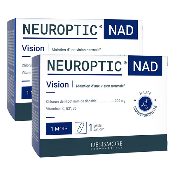 Neuroptic NAD - Lot de 2 - Maintien d'une vision normale - Nicotinamide riboside - 30 gélules