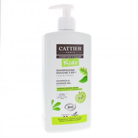 kids Shampooing douche 2en1 pomme verte bio flacon 500ml