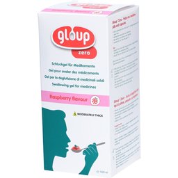 Gloup Gel de déglutition Zero sans sucre goût framboise pour médicaments