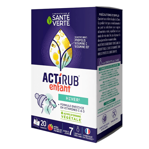 Acti Rub Enfant Immunité Goût Framboise 20 sachets