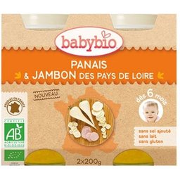 Menu du Jours dès 6 Mois Pot Panais Jambon 2x200 Grammes