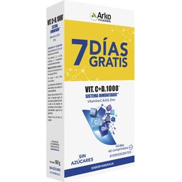 Vitamine C + D3 1000mg + Zinc Effervescent 2x20 Comprimés