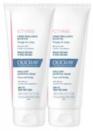 Ictyane Crème Émolliente Nutritive Peaux Séches et Trèsèches Visage et Corps Offre Spéciale Duo 2 x 200 ml - Lot 2 x 200 ml