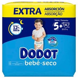 Couches Bébé Sèches Bébé Extra Taille 5+ 12-17kg 56uts