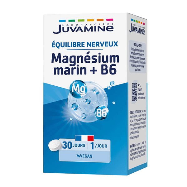 Equilibre Nerveux Magnésium Marin Vitamine B6 30 comprimés