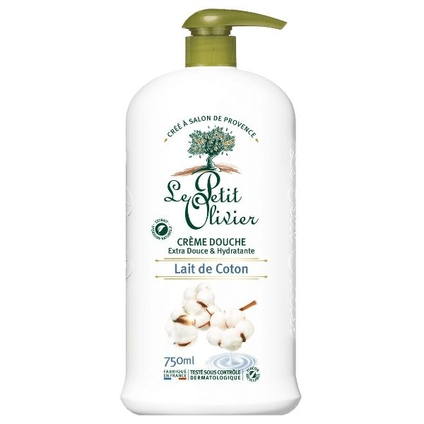 - Crème Douche Extra Douce - Lait de Coton - Sans Savon 750ml