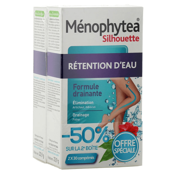 Physcience Menophytea Silhouette Rétention d'Eau Lot de 2 x 30 comprimés