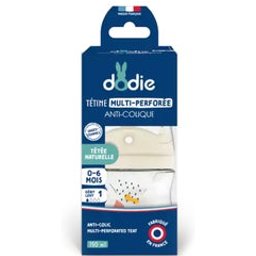 Biberon Tétine Multi-Perforée Débit 1 0-6M Rose 150ml