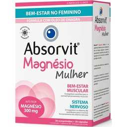 Absorvit Magnésio Complex Especial Mulher 30comp + 30caps