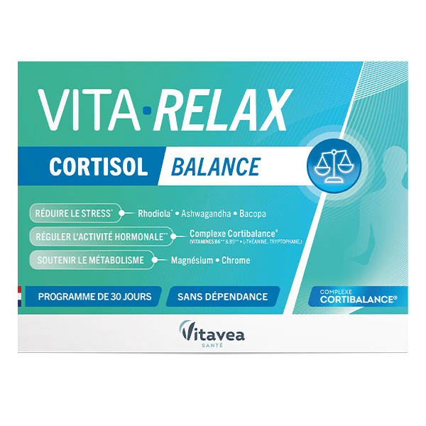Vita-Relax Cortisol Balance Sommeil et Stress - 30 gélules