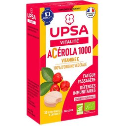 Complément alimentaire Vitalité - Acérola 1000 Bio - 2 tubes de 15 comprimés à croquer