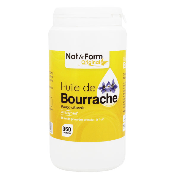 Original Huile Bourrache Vitamine E 360 capsules