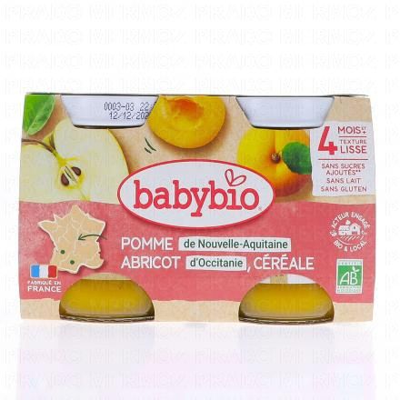 Fruits - Petits pots Pomme, Abricot et Céréale dès 4 mois 2x130g