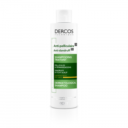 Dercos - Shampooing traitant anti-pelliculaire cheveux secs 200ml