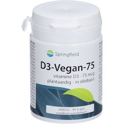 Springfield D3-Vegan-75 vitamine D3 - 75 mcg