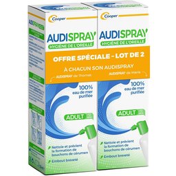 - Adult - Hygiène régulière de l'oreille - Eau de mer purifiée 100% naturelle - Made in France - Spray 50ml - Lot de 2