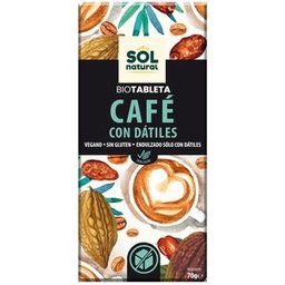 Vegan Chocolate With Coffee and Bio Dates 70g