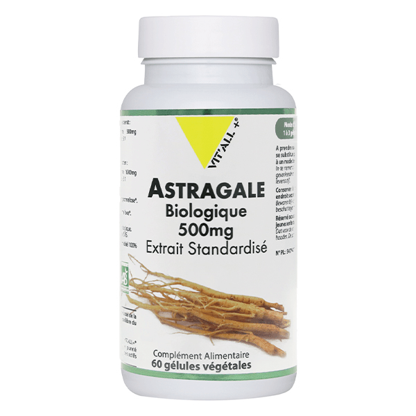 Astragale Biologique 500mg Extrait Standardisé 60 gélules végétales