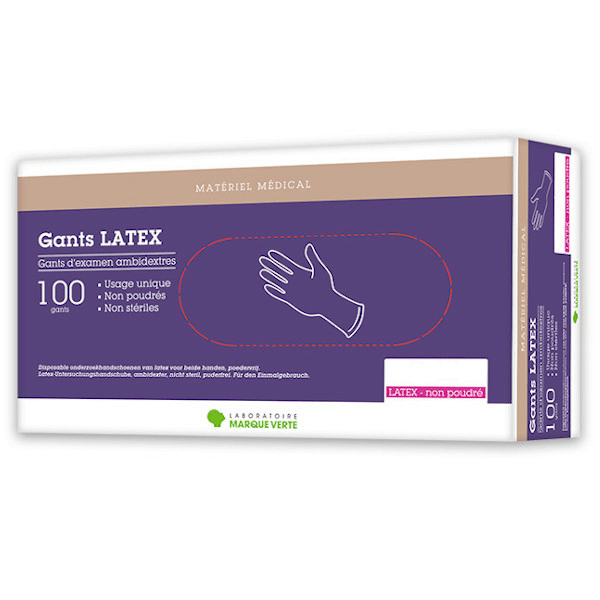 Pro Gant Examen Ambidextre Latex Non Poudrés Taille S 100 unités