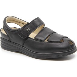 Sandale de Peau Noir Taille 37 1 Paire