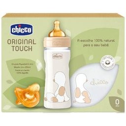 Pack Original Touch Biberão 250ml + Chupeta + Fralda