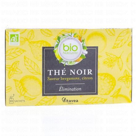 Thé Noir Saveur Bergamote, Citron 20 sachets