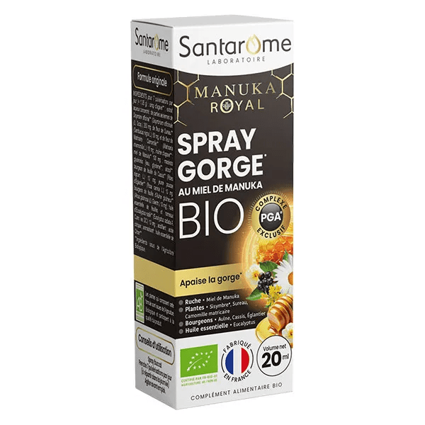 Spray Gorge au Miel de Manuka Bio Apaise la gorge 20 ml