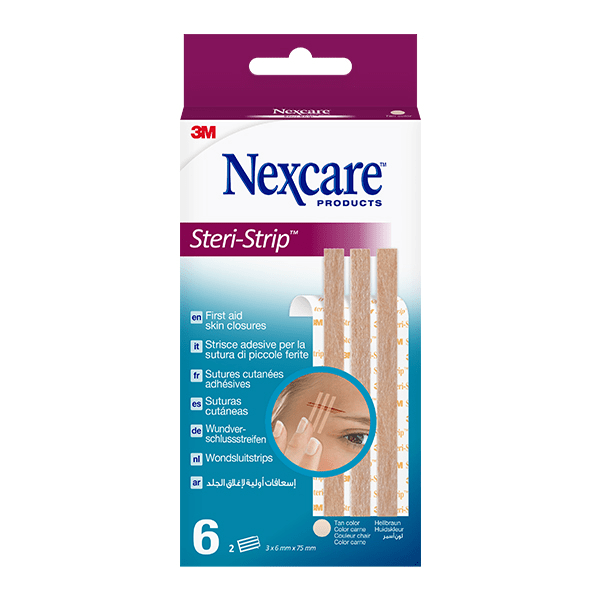 Nexcare™ Steri-Strip™ Sutures Cutanées Beige 6 Mm X 75 Mm 6 Paquet