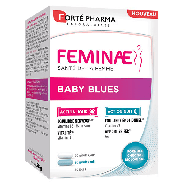 Feminae Baby Blues Humeur Anxiété Fer GABA Vitamine C 60 gélules