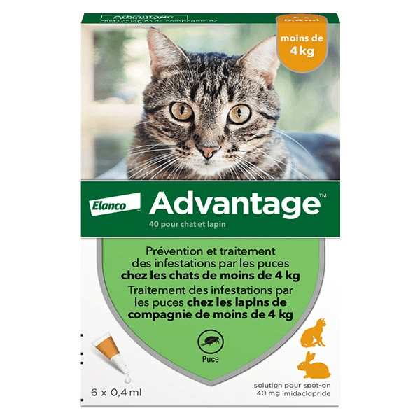 Solution Antipuce Chat Lapin 1 à 4kg 6 pipettes