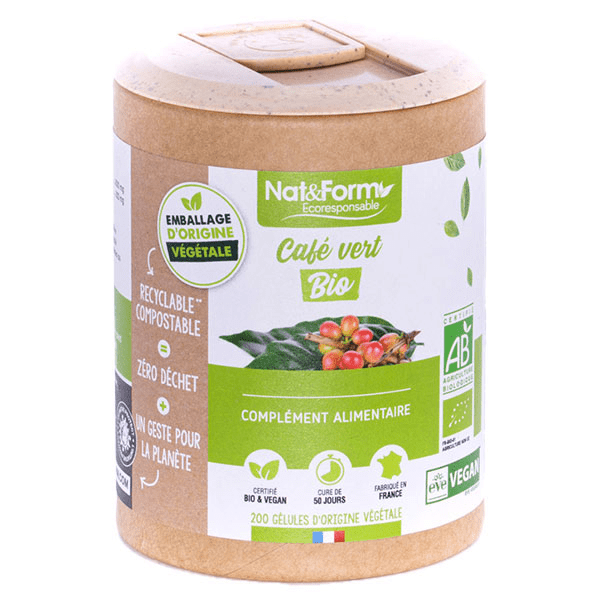 Écoresponsable Café Vert Bio 200 gélules