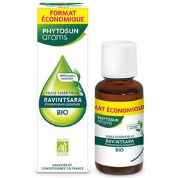 Aroms - Huile Essentielle Ravintsara Bio - Hebbd - 100% Pure & Naturelle- Votre alliée pour l'hiver - 100% Bio - Analysée & Conditionnée en France - 30 ml