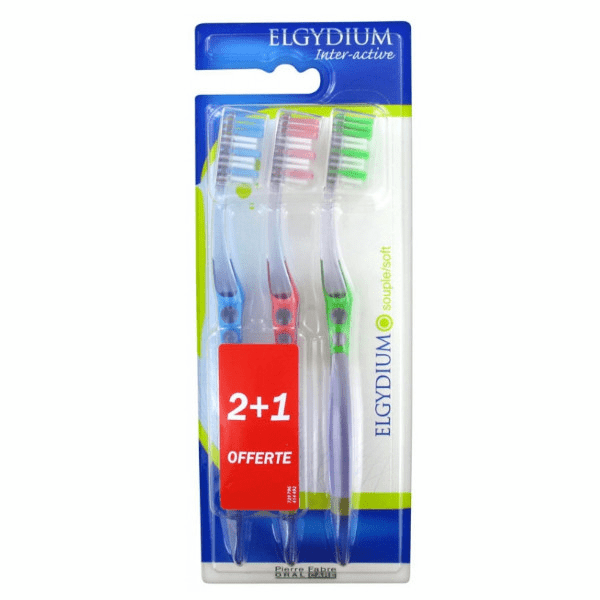 Brosse à Dents Inter-Active Souple Lot de 3