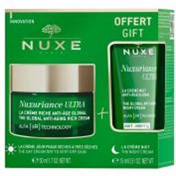 Nuxuriance Ultra Kit Anti-Âge Peaux Sèches Crème de Jour Riche 50 ml + Cème de Nuit 15 ml Offerte - Coffret 2 produits