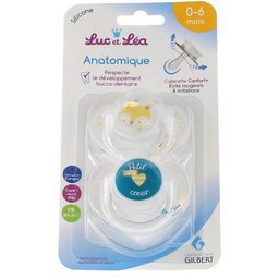 Sucette Symétrique 0-6m Renard Petit Coeur 2unts