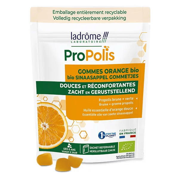 Gommes Propolis Orange Doypack 45gr