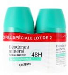 Déodorant Minéral Peaux Normales 48H Roll-On 2 x 50 ml - Lot 2 x 50 ml