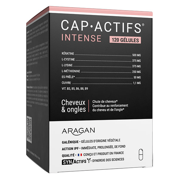 Aragan - - Capactifs® Intense - Cheveux & ongles – Kératine - 120 gélules