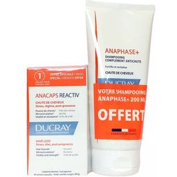 Anacaps Reactive 90 Gélules + Anaphase+ Shampooing Complément Antichute 200ml