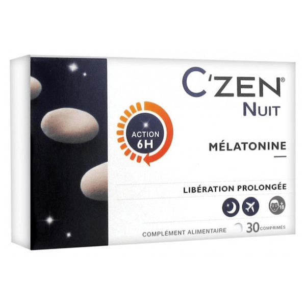 C'zen Nuit Mélatonine Libération Prolongée 30 comprimés