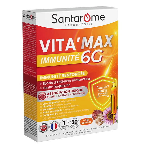 Santarome - Vita'Max immunité 6G - Vitamine - 20 ampoules