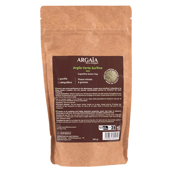 Argile Verte surfine en poudre 300G
