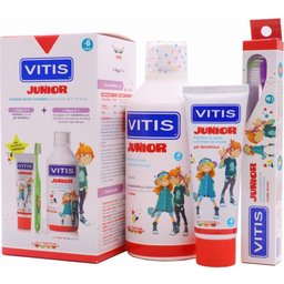 Pack Vitis Junior + Gel Dentífrico + Colutorio + Cepillo