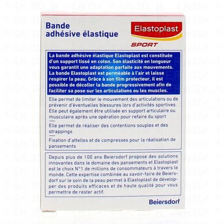 Sport - Bande adhésive élastique 8cm x 2,5m