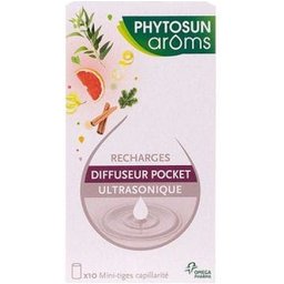 Aroms Recharges Diffuseur Pocket Ultrasonique 10 Mini-Tiges