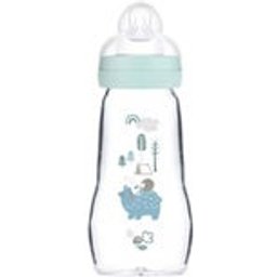 Feel Good Biberon En Verre Bleu +2 Mois 260ml