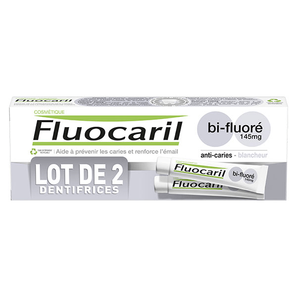 Cosmétique Bi-Fluoré 145mg Dentifrice Blancheur Lot de 2 x 75ml
