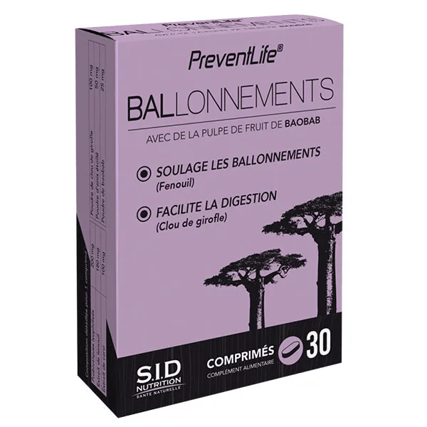 - Preventlife - Ballonnements  30 comprimés