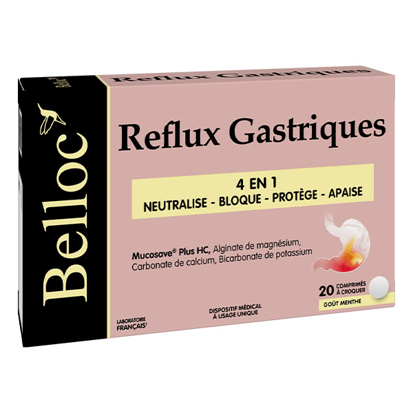 Reflux Gastriques 4 en 1 Comprimés X 20  - Dès 12 ans