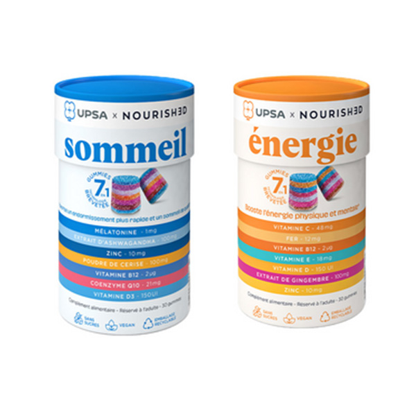 x Nourished Lot Sommeil + Energie Gummies 7 en 1